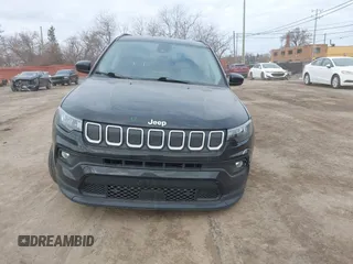 2022 Jeep Compass Latitude with VIN 3C4NJDBB6NT117925, listed as a IAAI auction lot 41779788 with 58,480 mi miles and . Bid and sale history available at DreamBid. Image 12.