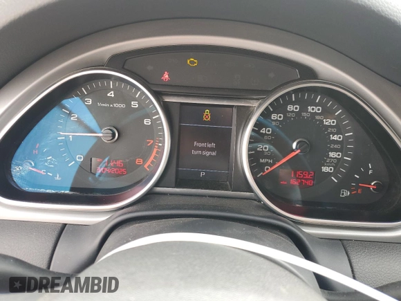 2010 Audi Q7 3.6L Premium Plus with VIN WA1LYAFE7AD007465, listed as a Copart auction lot 45059355 with 162,740 mi miles and Salvage Title. Bid and sale history available at carsss.com. Image 9.
