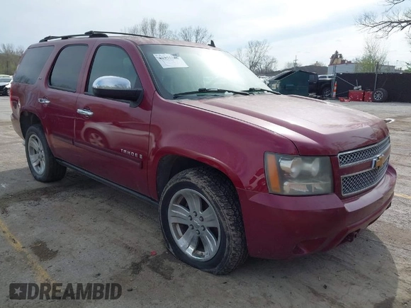 2007 Chevrolet Tahoe LTZ with VIN 1GNFK130X7R319974, listed as a IAAI auction lot 41955206 with 187,445 mi miles and . Bid and sale history available at DreamBid. Image 1.