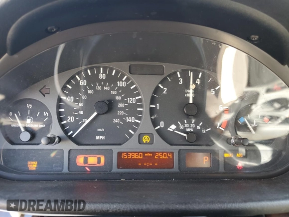 2003 BMW 3 Series 325i with VIN WBAEV33423KL85476, listed as a Copart auction lot 62429495 with 153,960 mi miles and Clean title. Bid and sale history available at DreamBid. Image 9.
