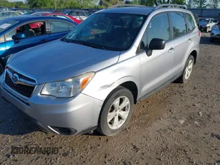 2015 Subaru Forester 2.5i with VIN JF2SJABC1FH475610, listed as a IAAI auction lot 42170226 with 130,731 mi miles. Bid and sale history available at carsss.com. Image 2.
