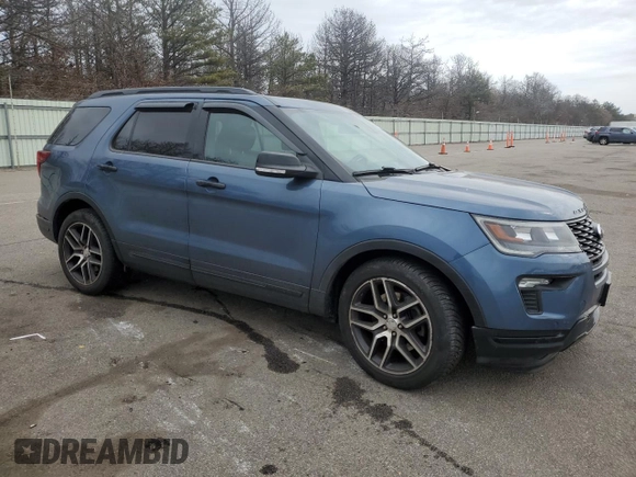 2018 Ford Explorer Sport z VIN 1FM5K8GT6JGC60079, wystawiony jako Copart lot #47173625 z przebiegiem Nie podano mil oraz Szkoda całkowita • Salvage title. Historia ofert i sprzedaży dostępna na DreamBid. Obrazek 4.