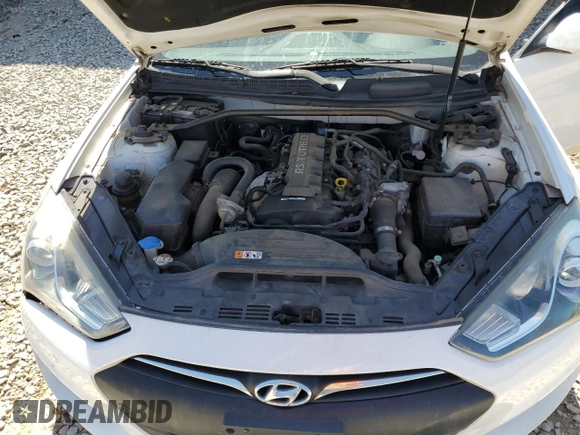 2013 Hyundai Genesis Coupe 2.0T with VIN KMHHT6KD8DU083460, listed as a Copart auction lot 57957635 with 166,354 mi miles and Salvage title. Bid and sale history available at DreamBid. Image 11.
