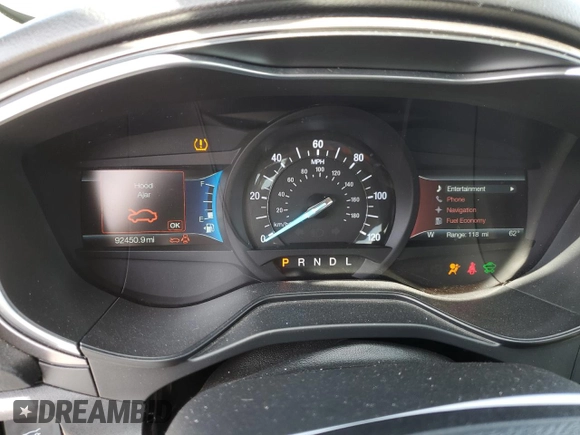2020 Ford Fusion SE with VIN 3FA6P0LU2LR127623, listed as a Copart auction lot 55437075 with 92,450 mi miles and Salvage title. Bid and sale history available at DreamBid. Image 9.