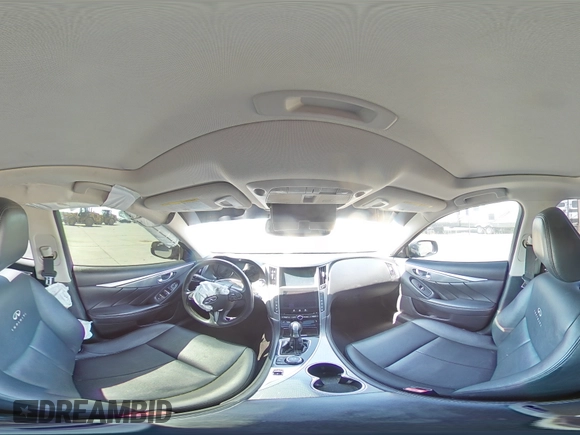 2014 Infiniti Q50 Premium with VIN JN1BV7AP2EM677469, listed as a Copart auction lot 61627125 with 106,670 mi miles and Salvage title. Bid and sale history available at DreamBid. Image 15.
