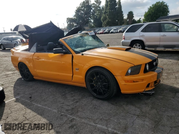 2007 Ford Mustang GT Deluxe with VIN 1ZVFT85H375334354, listed as a Copart auction lot 73364193 with Not Provided miles and Salvage Title. Bid and sale history available at carsss.com. Image 4.