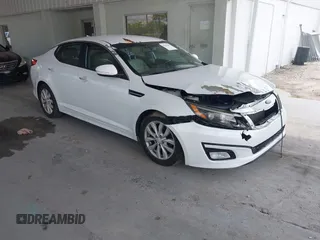 2015 Kia Optima EX z VIN 5XXGN4A72FG350868, wystawiony jako IAAI lot #42242887 z przebiegiem 222 208 mil mil oraz . Historia ofert i sprzedaży dostępna na DreamBid. Obrazek 1.