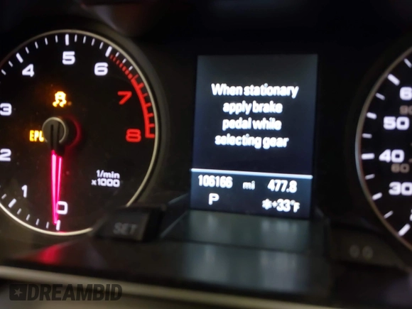 2016 Audi A4 Premium Plus with VIN WAUFFAFL5GN006323, listed as a IAAI auction lot 41299095 with 106,166 mi miles. Bid and sale history available at carsss.com. Image 7.