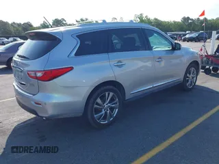 2013 Infiniti JX35 with VIN 5N1AL0MN5DC344635, listed as a IAAI auction lot 42150132 with 193,293 mi miles. Bid and sale history available at carsss.com. Image 4.