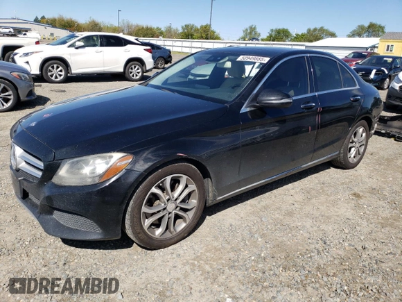 2016 Mercedes-Benz C 300 with VIN 55SWF4JB3GU116285, listed as a Copart auction lot 50949885 with 208,541 mi miles and Salvage Title. Bid and sale history available at carsss.com. Image 1.