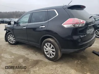2014 Nissan Rogue S with VIN 5N1AT2MV6EC809873, listed as a Copart auction lot 43744395 with 37,850 mi miles and Salvage Title. Bid and sale history available at carsss.com. Image 2.