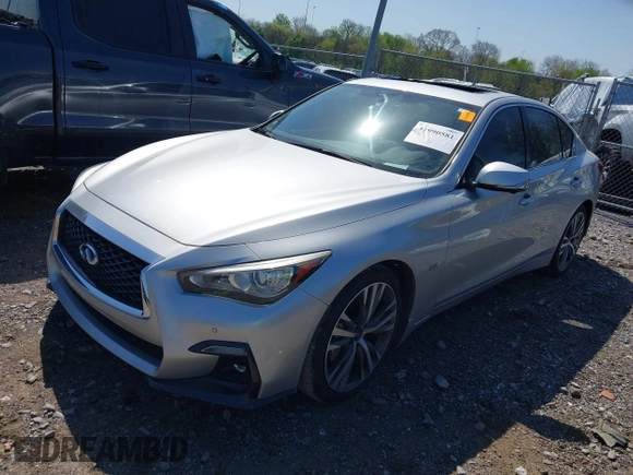 2018 Infiniti Q50 3.0t LUXE with VIN JN1EV7AP8JM355426, listed as a IAAI auction lot 41990581 with 73,042 mi miles. Bid and sale history available at carsss.com. Image 6.