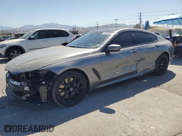 2024 BMW 8 Series 840i with VIN WBAGV2C08RCP97713, listed as a Copart auction lot 57355405 with 14,802 mi miles and Salvage title. Bid and sale history available at DreamBid. Image 1.