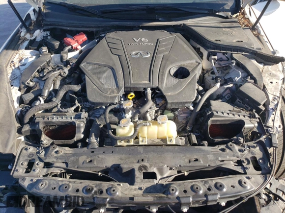 2019 Infiniti Q50 RED SPORT 400 with VIN JN1FV7AP8KM760210, listed as a Copart auction lot 47057515 with 83,924 mi miles and Salvage Title. Bid and sale history available at carsss.com. Image 11.