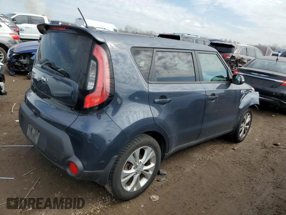 2014 Kia Soul + with VIN KNDJP3A53E7076791, listed as a Copart auction lot 50603305 with 53,662 mi miles and Salvage Title. Bid and sale history available at DreamBid. Image 3.