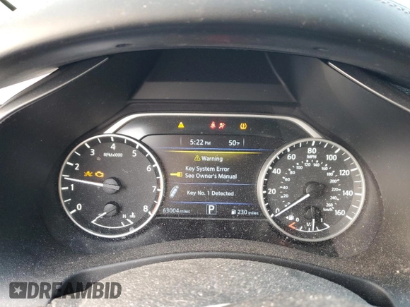 2020 Nissan Murano S with VIN 5N1AZ2AS8LN109086, listed as a Copart auction lot 48361675 with 63,004 mi miles and Salvage Title. Bid and sale history available at DreamBid. Image 9.