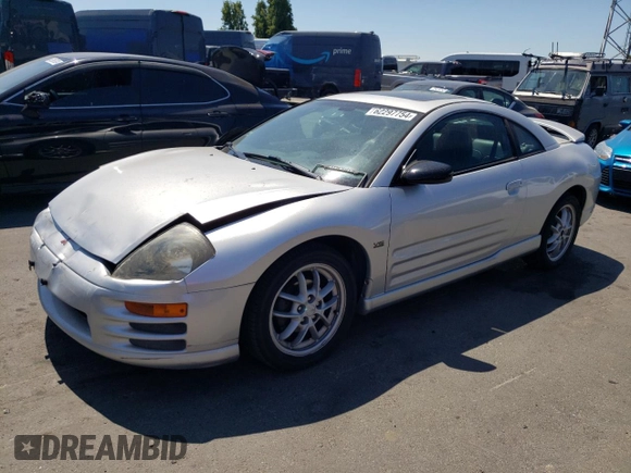 2001 Mitsubishi Eclipse with VIN 4A3AC54H91E179908, listed as a Copart auction lot 62297754 with 116,639 mi miles and Salvage Title. Bid and sale history available at DreamBid. Image 1.