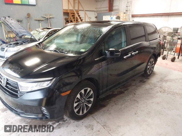 2024 Honda Odyssey EX-L with VIN 5FNRL6H65RB018633, listed as a IAAI auction lot 41801512 with 22,103 mi miles and . Bid and sale history available at DreamBid. Image 18.