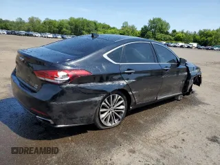 2017 Genesis G80 3.8L with VIN KMHGN4JE9HU175302, listed as a Copart auction lot 59144765 with 133,609 mi miles and Salvage title. Bid and sale history available at DreamBid. Image 3.
