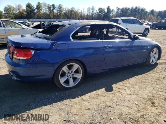 2007 BMW 3 Series 335i with VIN WBAWL73547PX45379, listed as a Copart auction lot 77357444 with 0 mi miles and Salvage Title. Bid and sale history available at carsss.com. Image 3.