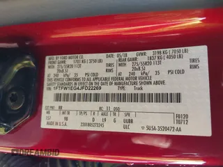 2018 Ford F-150 XL с VIN 1FTFW1EG4JFD22269, выставлен на аукционе IAAI как лот 41521432 с пробегом 80 947 миль миль и . История ставок и продаж доступна на DreamBid. Изображение 9.