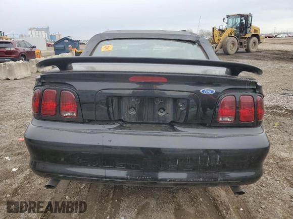 1996 Ford Mustang GT with VIN 1FALP45X6TF145802, listed as a Copart auction lot 50532085 with 76,908 mi miles and Salvage Title. Bid and sale history available at carsss.com. Image 6.