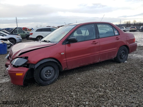 2002 Mitsubishi Lancer ES with VIN JA3AJ26E62U053845, listed as a Copart auction lot 86657704 with 213,276 mi miles and Salvage Title. Bid and sale history available at carsss.com. Image 1.