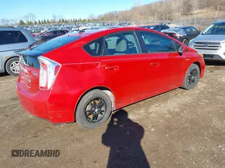 2013 Toyota Prius One with VIN JTDKN3DU9D5661513, listed as a IAAI auction lot 41721352 with 265,019 mi miles. Bid and sale history available at carsss.com. Image 4.