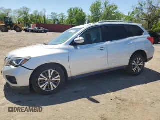 2018 Nissan Pathfinder SV z VIN 5N1DR2MMXJC662132, wystawiony jako Copart lot #54442685 z przebiegiem 81 141 mil mil oraz Szkoda całkowita • Salvage title. Historia ofert i sprzedaży dostępna na DreamBid. Obrazek 1.