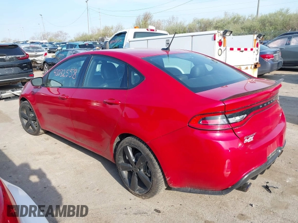 2015 Dodge Dart GT with VIN 1C3CDFEB5FD141327, listed as a IAAI auction lot 42032558 with 68,339 mi miles and . Bid and sale history available at carsss.com. Image 3.