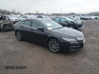 2015 Acura TLX V6 Advance with VIN 19UUB3F76FA002163, listed as a IAAI auction lot 41460668 with 110,095 mi miles. Bid and sale history available at carsss.com. Image 1.