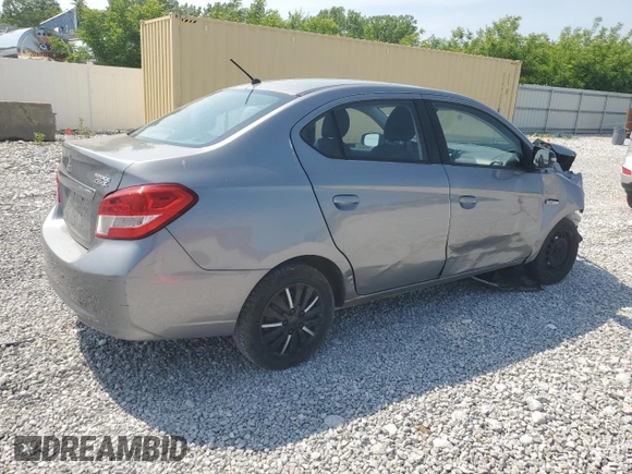 2017 Mitsubishi Mirage ES z VIN ML32F3FJ1HHF12135, wystawiony jako Copart lot #59205285 z przebiegiem 110 565 mil mil oraz Szkoda całkowita • Salvage title. Historia ofert i sprzedaży dostępna na DreamBid. Obrazek 3.
