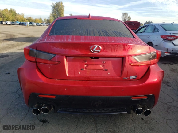 2015 Lexus RC F with VIN JTHHP5BC5F5003196, listed as a Copart auction lot 77601864 with 116,745 mi miles and Salvage Title. Bid and sale history available at carsss.com. Image 6.