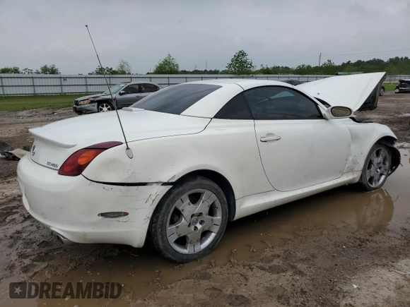 2005 Lexus SC 430 with VIN JTHFN48Y250063183, listed as a Copart auction lot 50456515 with Not Provided miles and Salvage Title. Bid and sale history available at DreamBid. Image 3.