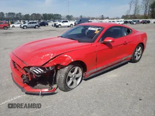 2015 Ford Mustang V6 with VIN 1FA6P8AM1F5346940, listed as a Copart auction lot 49777285 with 104,530 mi miles and Salvage Title. Bid and sale history available at DreamBid. Image 1.