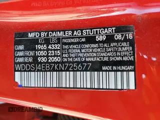 2019 Mercedes-Benz CLA 250 z VIN WDDSJ4EB7KN725677, wystawiony jako Copart lot #52457985 z przebiegiem 62 553 mil mil oraz Szkoda całkowita • Salvage title. Historia ofert i sprzedaży dostępna na DreamBid. Obrazek 15.