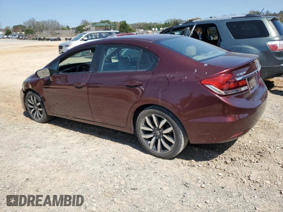2015 Honda Civic Sedan EX-L with VIN 19XFB2F90FE034994, listed as a Copart auction lot 50828665 with 204,042 mi miles and Salvage Title. Bid and sale history available at carsss.com. Image 2.