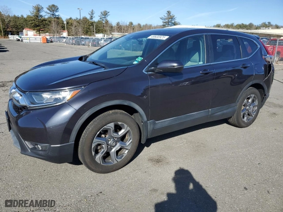 2019 Honda CR-V EX with VIN 2HKRW2H50KH654679, listed as a Copart auction lot 48600925 with 64,990 mi miles and Salvage Title. Bid and sale history available at carsss.com. Image 1.