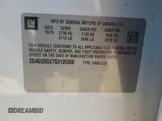 2016 Buick Regal GS with VIN 2G4GU5GX7G9126368, listed as a Copart auction lot 77679004 with 120,967 mi miles and Salvage Title. Bid and sale history available at carsss.com. Image 13.