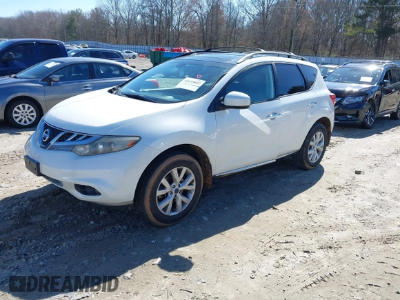 2012 Nissan Murano SL with VIN JN8AZ1MUXCW103848, listed as a IAAI auction lot 41635052 with 175,420 mi miles and . Bid and sale history available at carsss.com. Image 2.