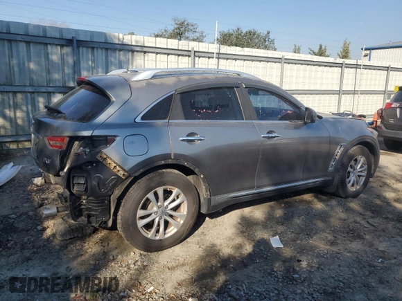 2013 Infiniti FX with VIN JN8CS1MU1DM141110, listed as a Copart auction lot 46084395 with 105,523 mi miles and Salvage title. Bid and sale history available at DreamBid. Image 3.