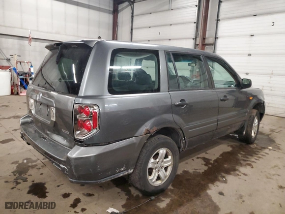 2007 Honda Pilot LX with VIN 2HKYF18177H522934, listed as a Copart auction lot 83069004 with 0 mi miles and Salvage Title. Bid and sale history available at carsss.com. Image 3.