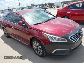 2016 Hyundai Sonata Sport with VIN 5NPE34AF5GH418008, listed as a IAAI auction lot 42233479 with 120,488 mi miles and . Bid and sale history available at carsss.com. Image 1.
