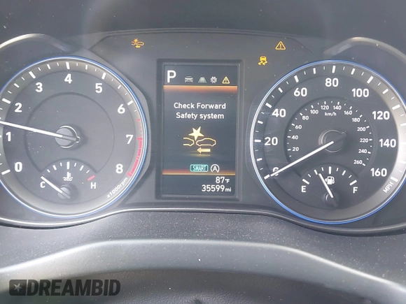 2023 Hyundai Kona SEL with VIN KM8K6CAB3PU062015, listed as a IAAI auction lot 42187191 with 35,599 mi miles. Bid and sale history available at carsss.com. Image 7.