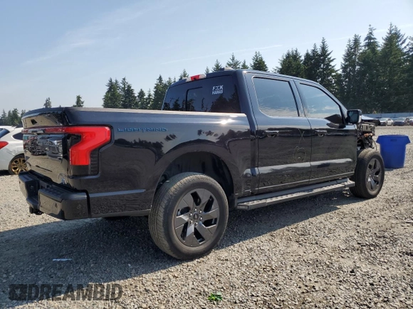 2023 Ford F-150 Lightning Pro with VIN 1FTVW1EV5PWG63666, listed as a Copart auction lot 60998415 with 35,089 mi miles and Salvage title. Bid and sale history available at DreamBid. Image 3.