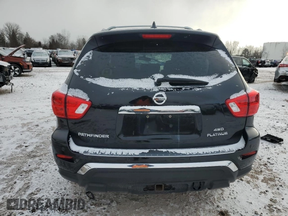 2020 Nissan Pathfinder Platinum with VIN 5N1DR2DM7LC624585, listed as a Copart auction lot 83628704 with 53,321 mi miles and Salvage Title. Bid and sale history available at carsss.com. Image 6.