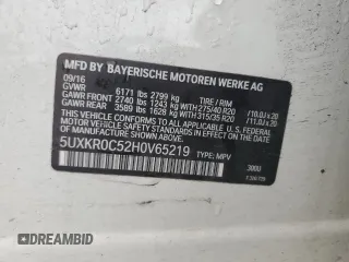 2017 BMW X5 xDrive35i z VIN 5UXKR0C52H0V65219, wystawiony jako Copart lot #53722215 z przebiegiem 97 039 mil mil oraz Szkoda całkowita • Salvage title. Historia ofert i sprzedaży dostępna na DreamBid. Obrazek 13.