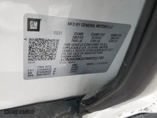 2021 Chevrolet Tahoe RST with VIN 1GNSKRKD7MR311702, listed as a Copart auction lot 44184065 with 47,584 mi miles and Salvage Title. Bid and sale history available at carsss.com. Image 15.