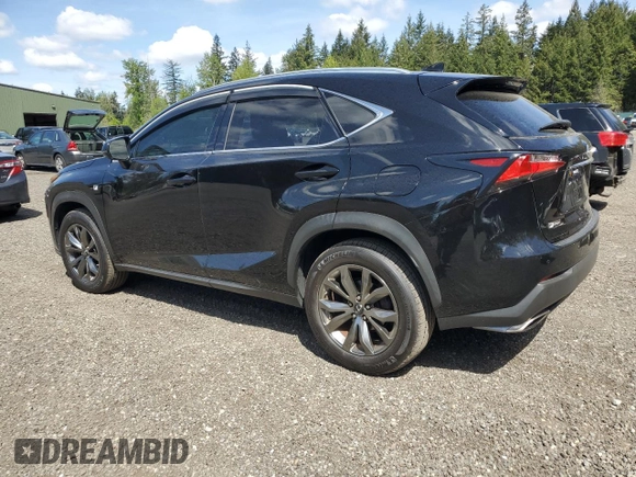 2017 Lexus NX 200t with VIN JTJBARBZ8H2096219, listed as a Copart auction lot 56191225 with 87,896 mi miles and Salvage title. Bid and sale history available at DreamBid. Image 2.