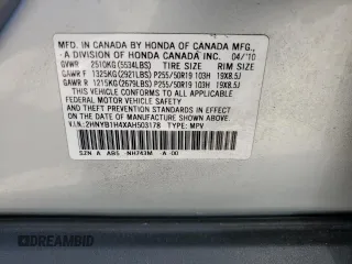 2010 Acura ZDX Tech Pkg with VIN 2HNYB1H4XAH503178, listed as a Copart auction lot 52559295 with 129,601 mi miles and Salvage Title. Bid and sale history available at carsss.com. Image 12.